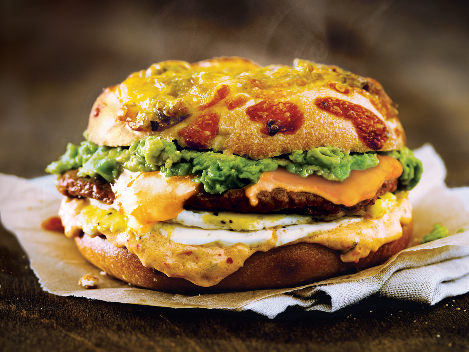 Order Chorizo Sunrise Egg Sandwich food online from Einstein Bros. Bagels store, Atlanta on bringmethat.com