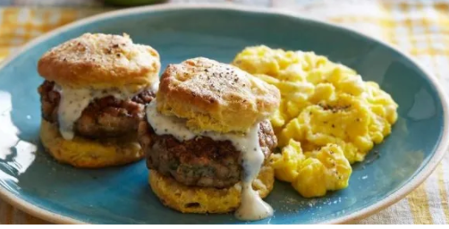 Order Biscuits with Sausage Gravy & Eggs food online from Grace's Restaurant store, Southington on bringmethat.com