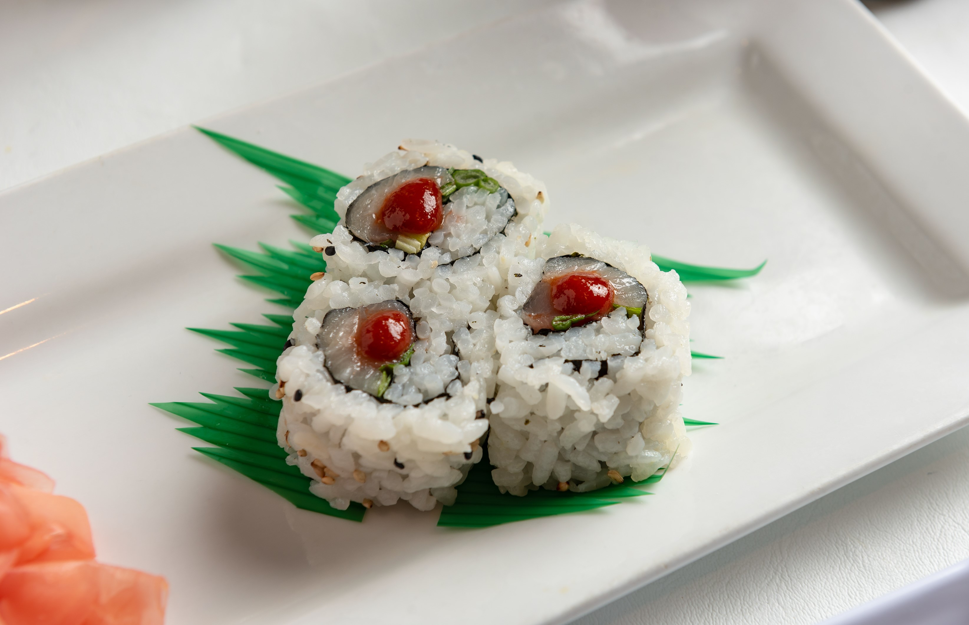 Order Spicy Hamachi Roll food online from Phuket Thai Restaurant and Sushi store, Huntsville on bringmethat.com