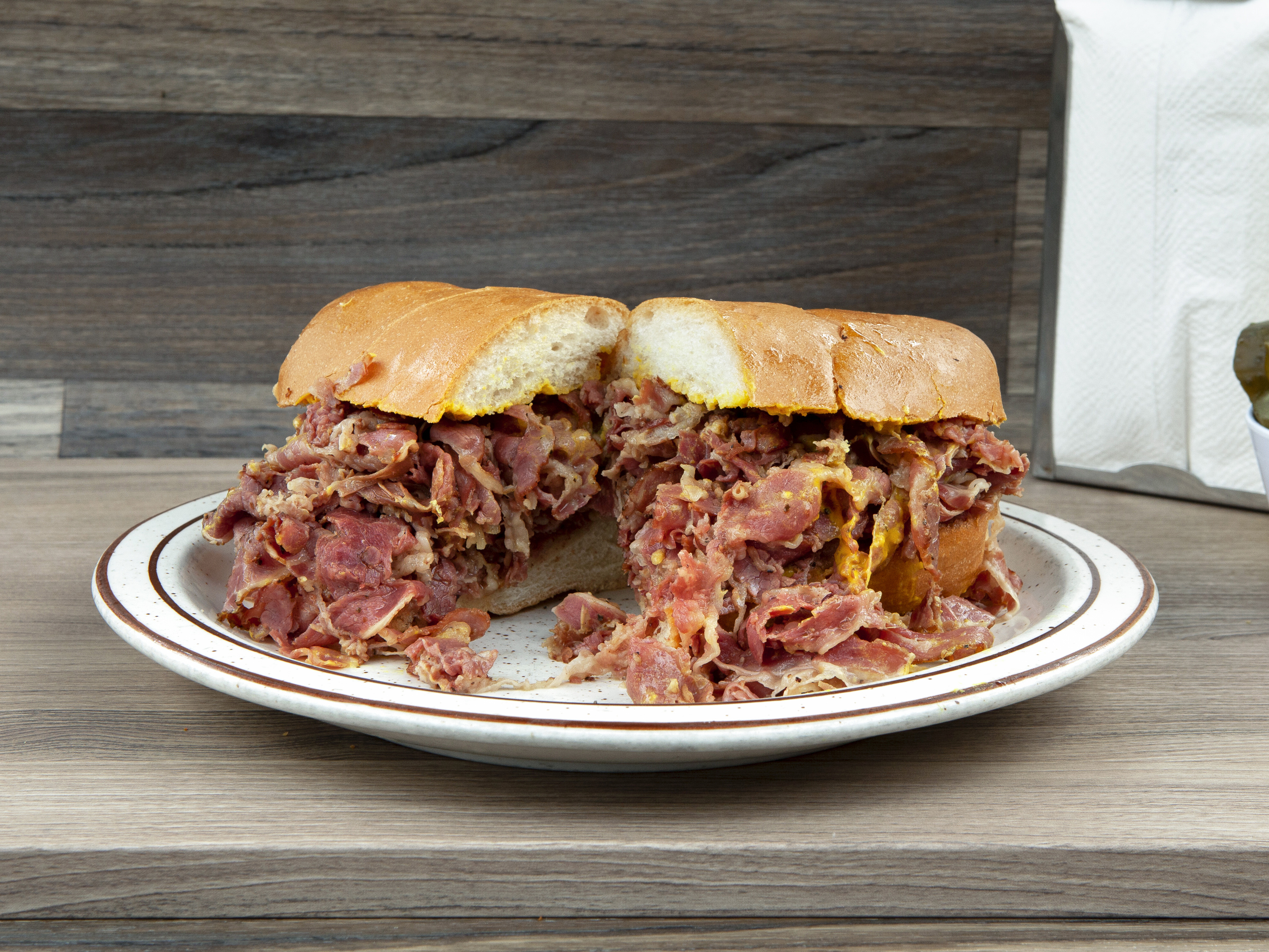 Order Hot Pastrami French Dip food online from Johnnies Pastrami store, Culver City on bringmethat.com