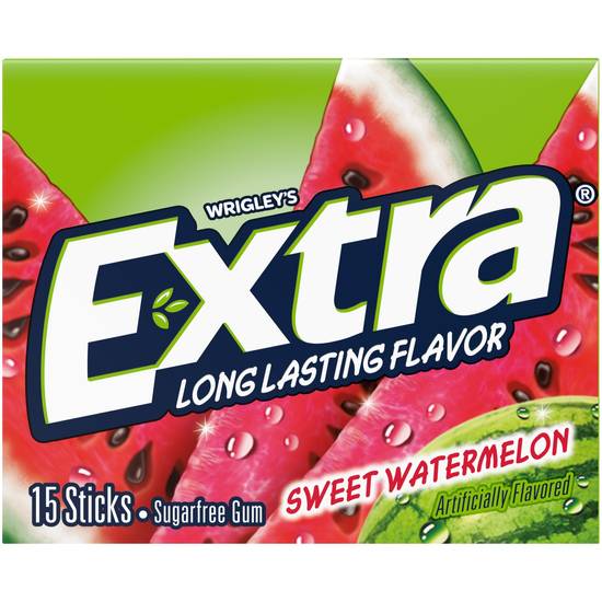 Order Extra Sweet Watermelon Sugarfree Gum, Single Pack food online from CVS store, Tulsa on bringmethat.com