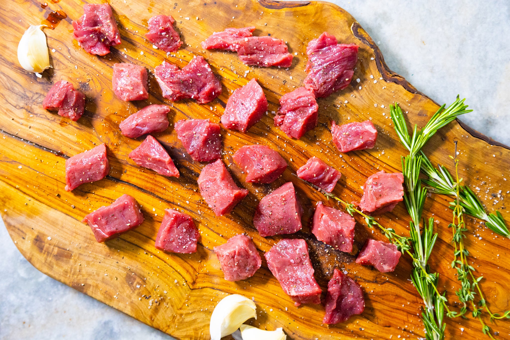 Order Grain Fed Beef Stew Meat 1 lb. food online from Agridime Meats store, Gilbert on bringmethat.com