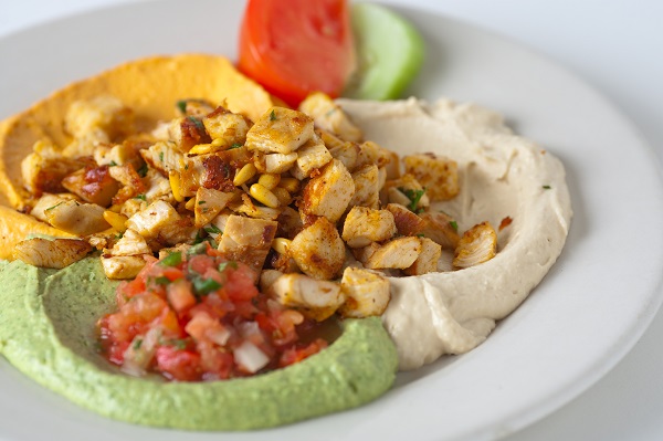 Order Hummus with Grilled Chicken food online from Pita Jungle store, Phoenix on bringmethat.com