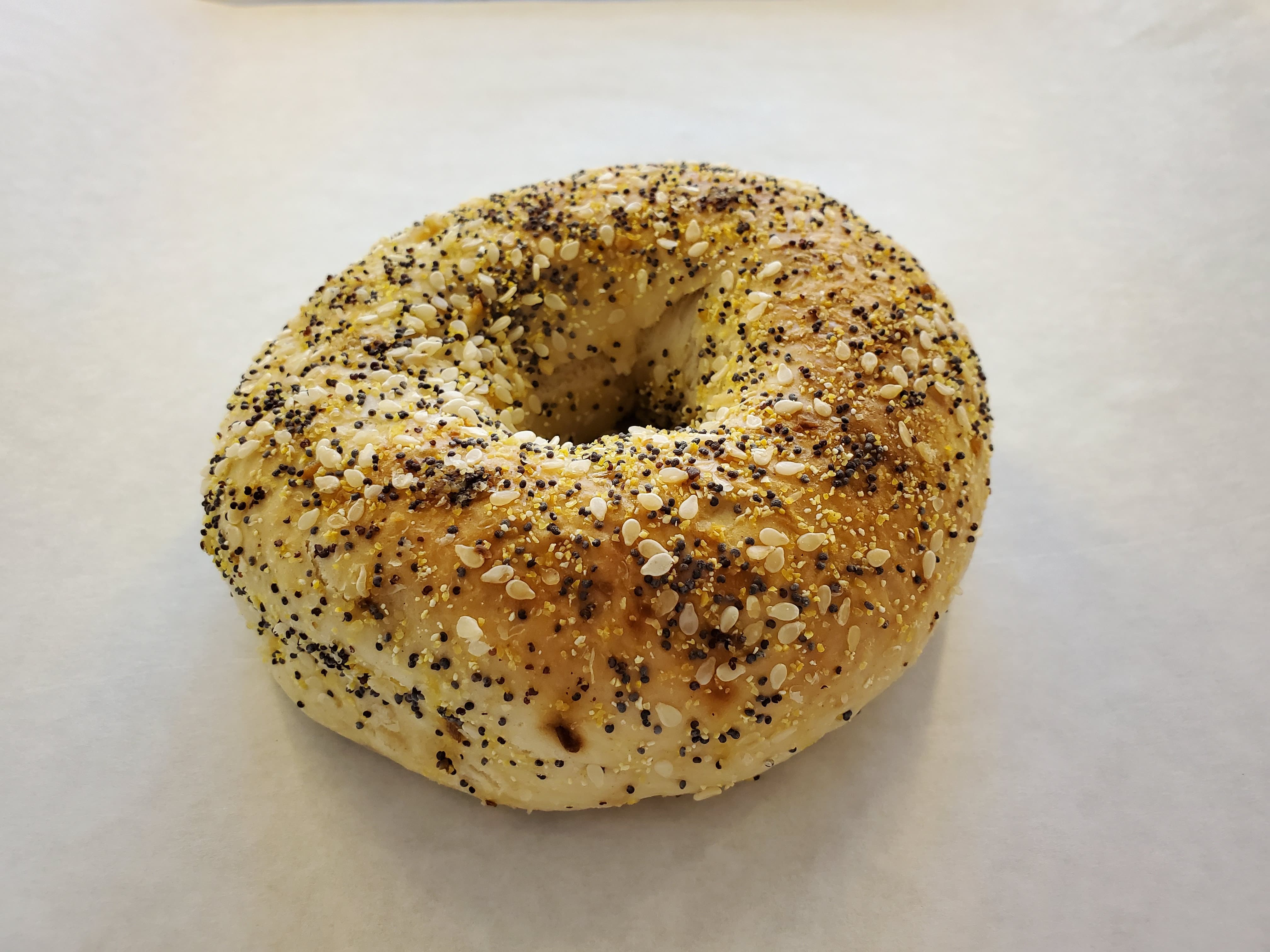 Order Everything bagel toasted cream cheese food online from Honey Donuts store, Crowley on bringmethat.com