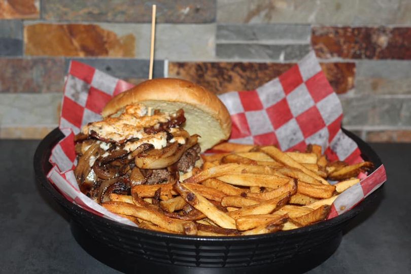Order Cajun Bleu Shroom Burger food online from The Federal store, Youngstown on bringmethat.com