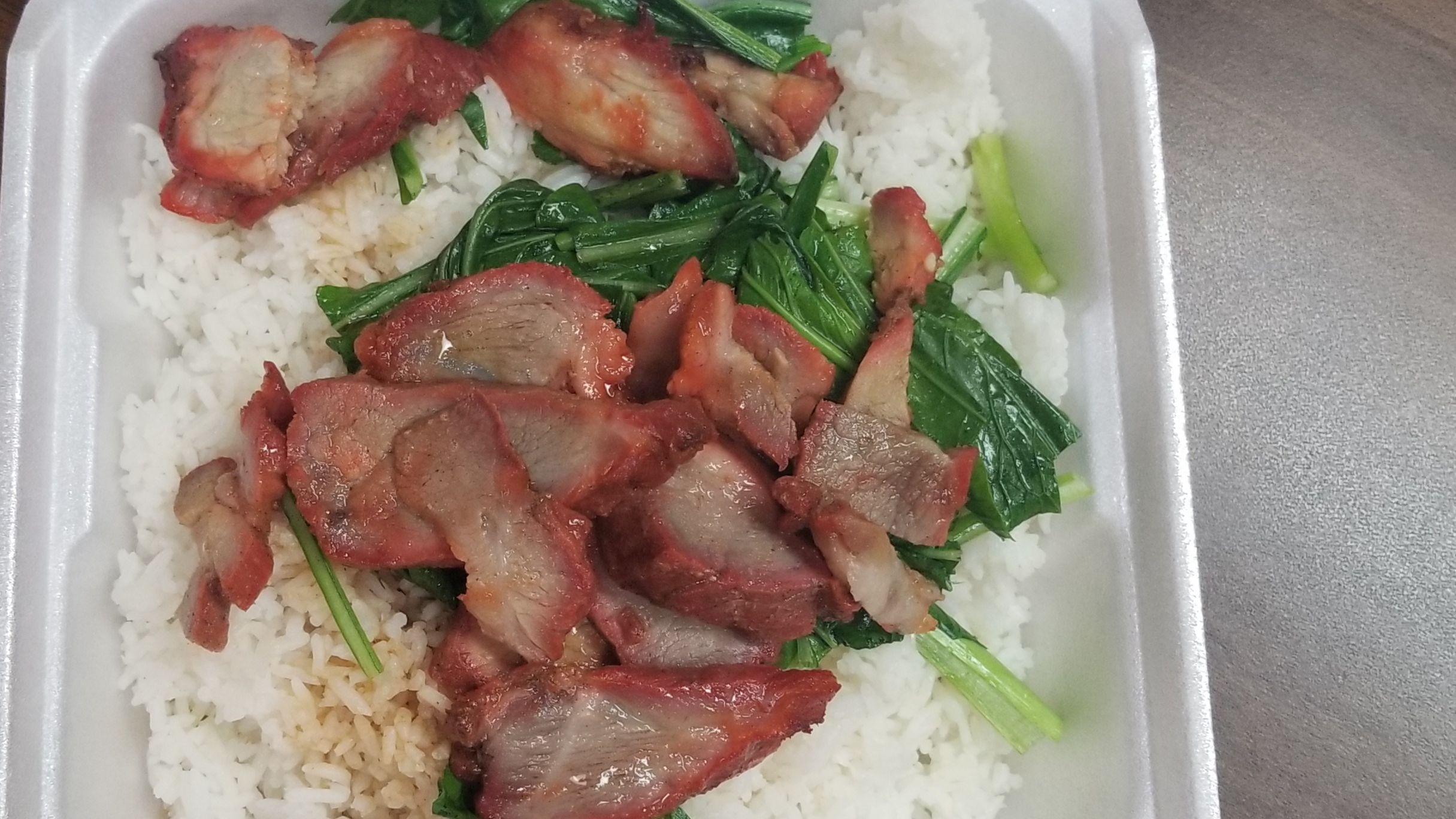 Order R3. BBQ Pork with Vegetable Rice food online from Joy Village store, Columbus on bringmethat.com