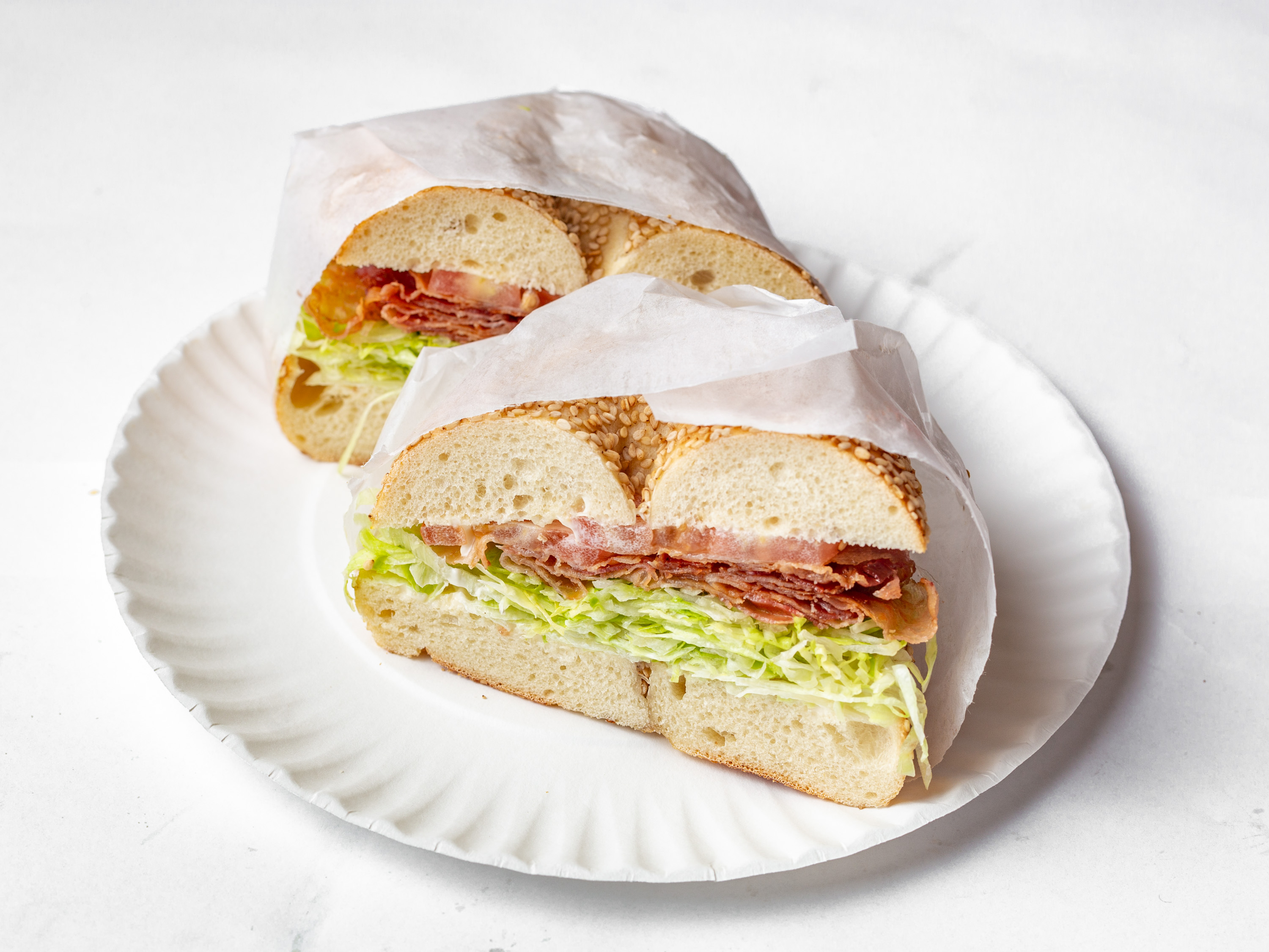 Order BLT Sandwich food online from Bagels On the Hudson store, Hoboken on bringmethat.com