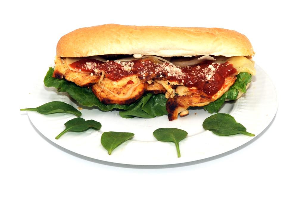 Order Chicken Parmesan Sub food online from Pizza Movers & Calzones store, Washington on bringmethat.com