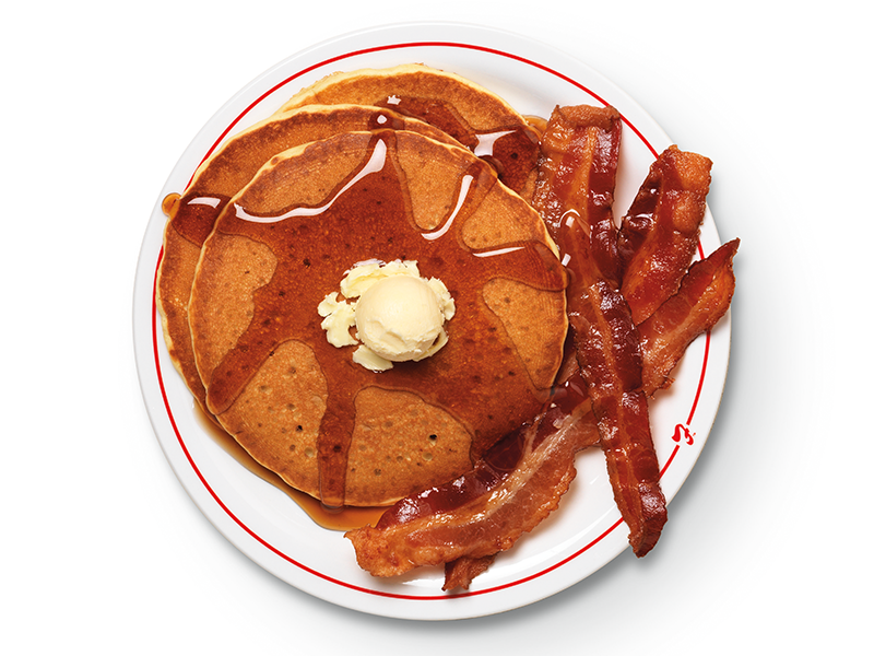 Order 3 Pancakes & Meat Breakfast food online from Frisch Big Boy store, Xenia on bringmethat.com
