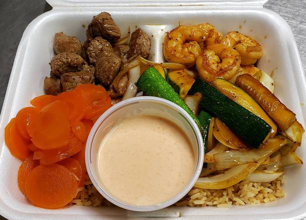 Order Steak & Shrimp Plate food online from La Fortune Cuisine store, Madisonville on bringmethat.com