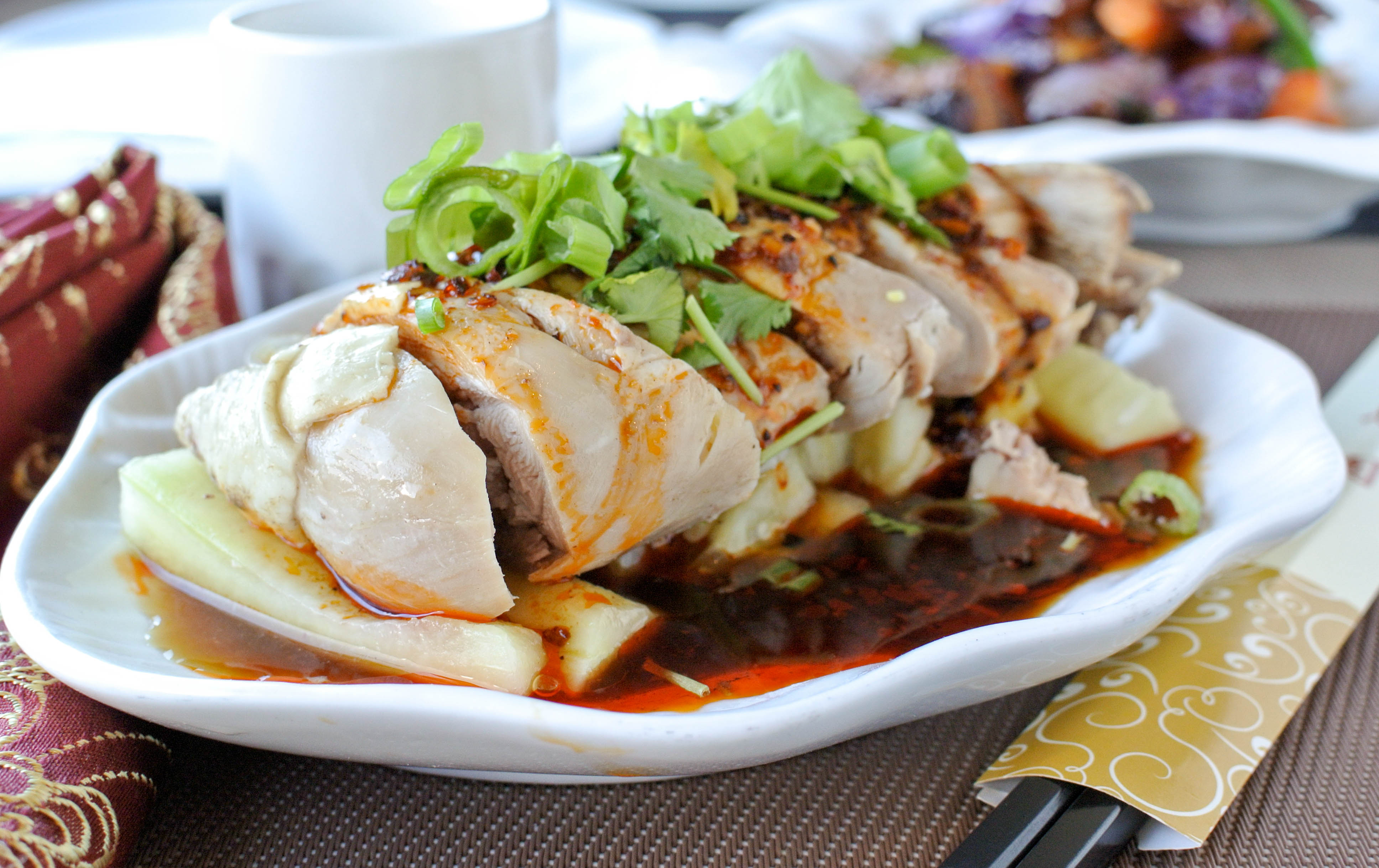 Order Spicy Hot Oil Chicken (with bones) 麻辣口水雞 food online from Fey Restaurant store, Menlo Park on bringmethat.com