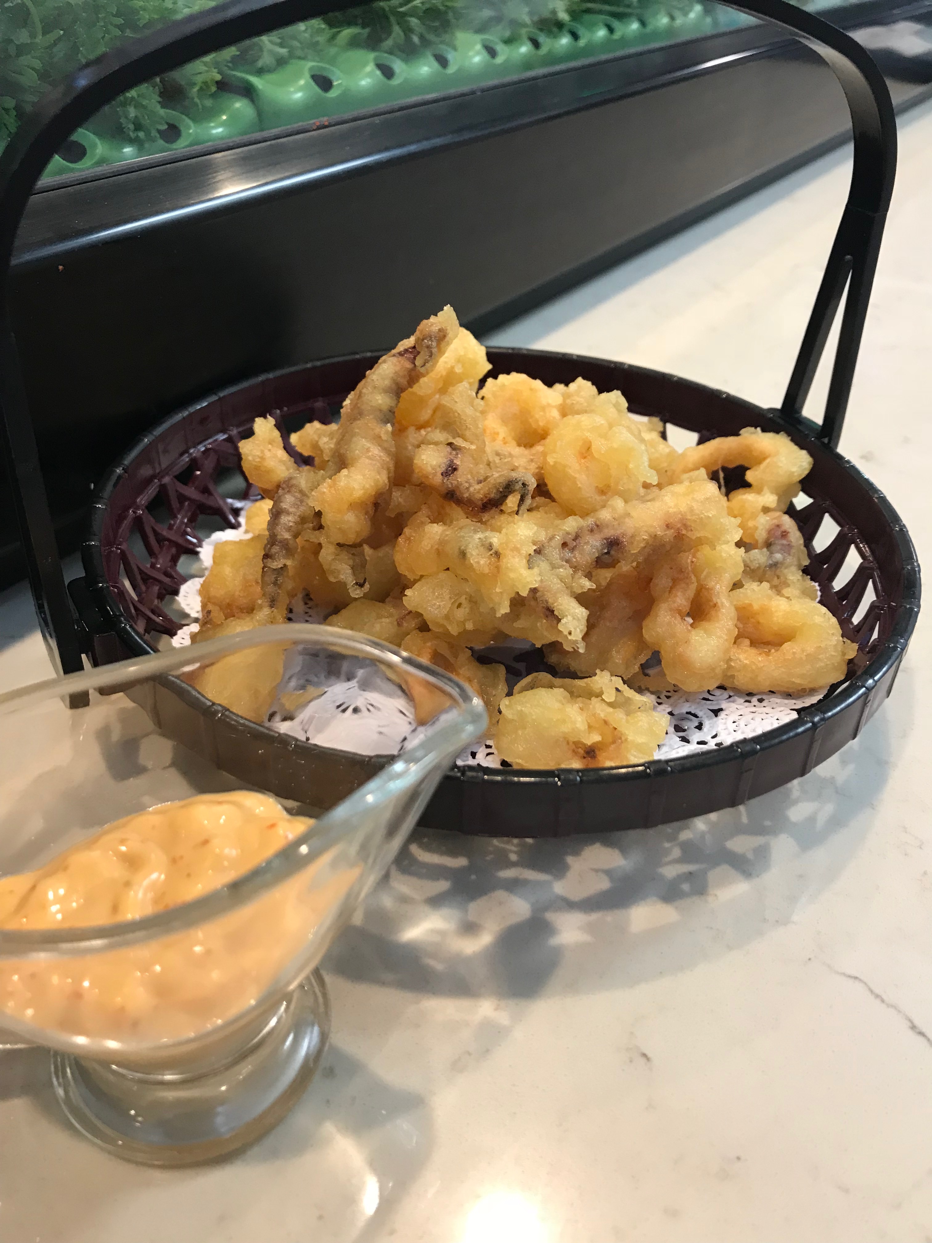 Order Calamari with Spicy Mayo food online from Sushi Land store, Hacienda Heights on bringmethat.com