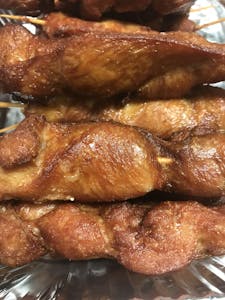 Order 7. Chicken Sticks (4) 鸡串 food online from Moon Wok store, Lenexa on bringmethat.com