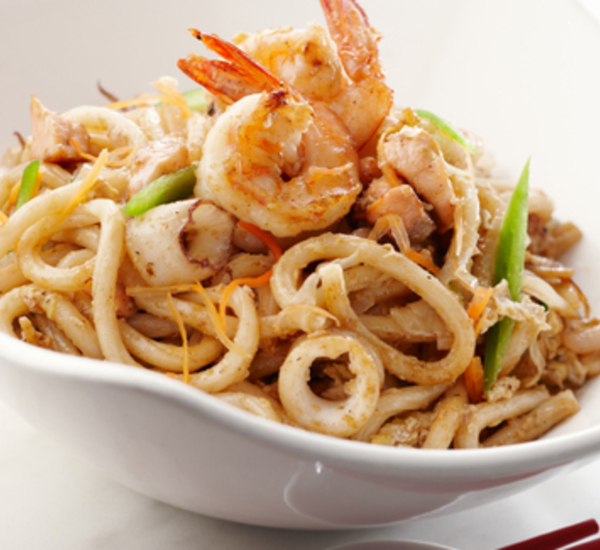 Order U4.Shrimp Stir Fried udon Noodle food online from Boulevard Chinese Restaurant store, Elmwood Park on bringmethat.com