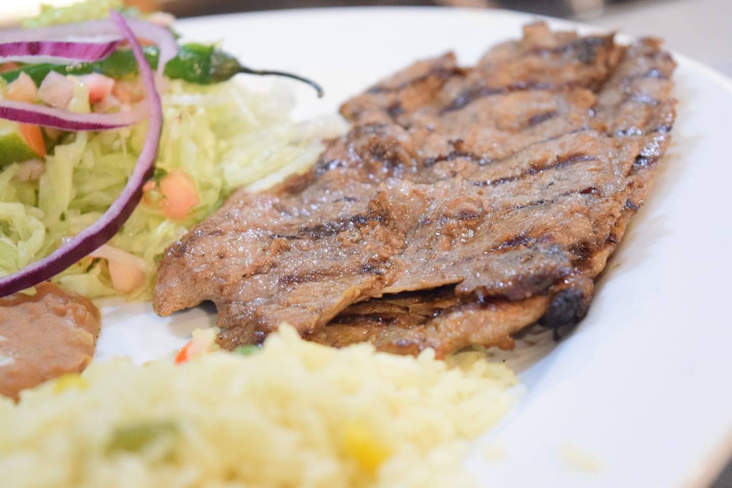 Order 52. Carne Asada food online from Senorita Bonita Mexican Grill & Cantina store, Solon on bringmethat.com