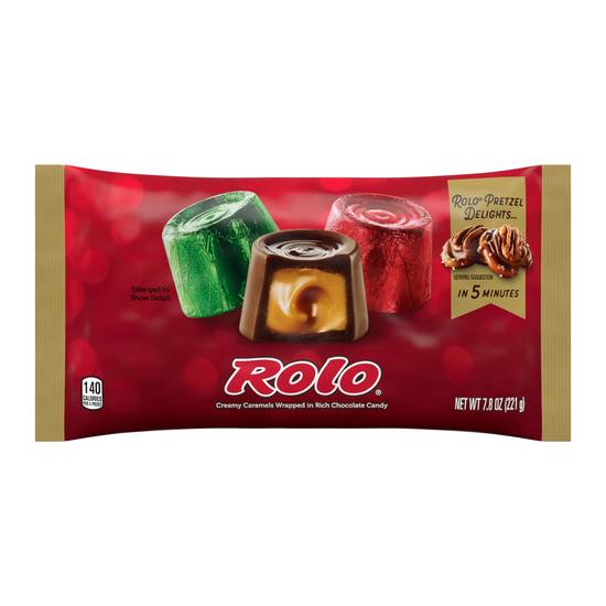 Order Rolo Holiday Creamy Caramels Wrapped in Rich Chocolate Candy - 7.8 oz food online from Rite Aid store, LEHIGHTON on bringmethat.com