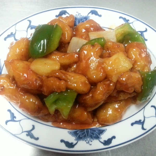 Order 601. Sweet and Sour Chicken food online from Panda Chinese Restaurant store, Woodbridge on bringmethat.com