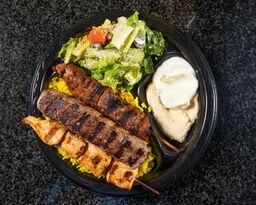 Order Mixed Grill Plate food online from Pita Grill store, Buena Park on bringmethat.com
