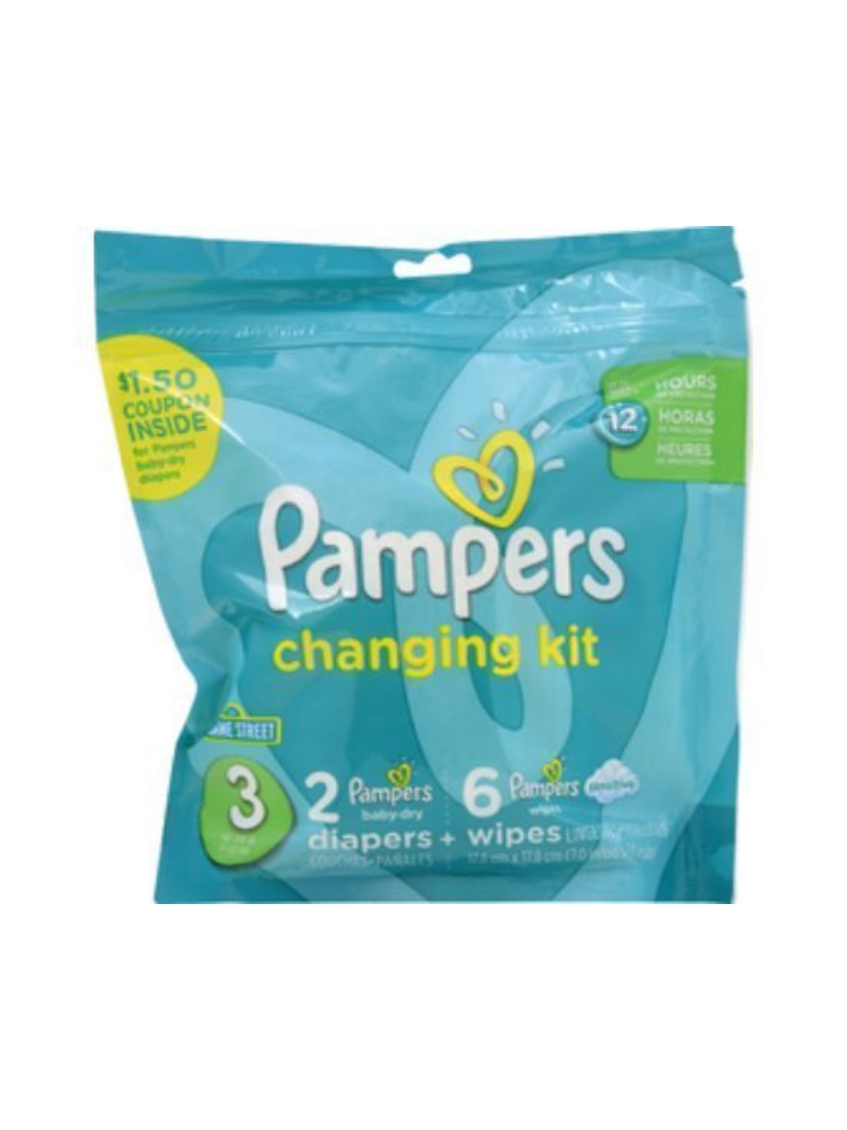 Order Pampers Changing Kit Size 3 (2 diapers x 6 wipes) food online from Light Speed Market store, Los Angeles on bringmethat.com