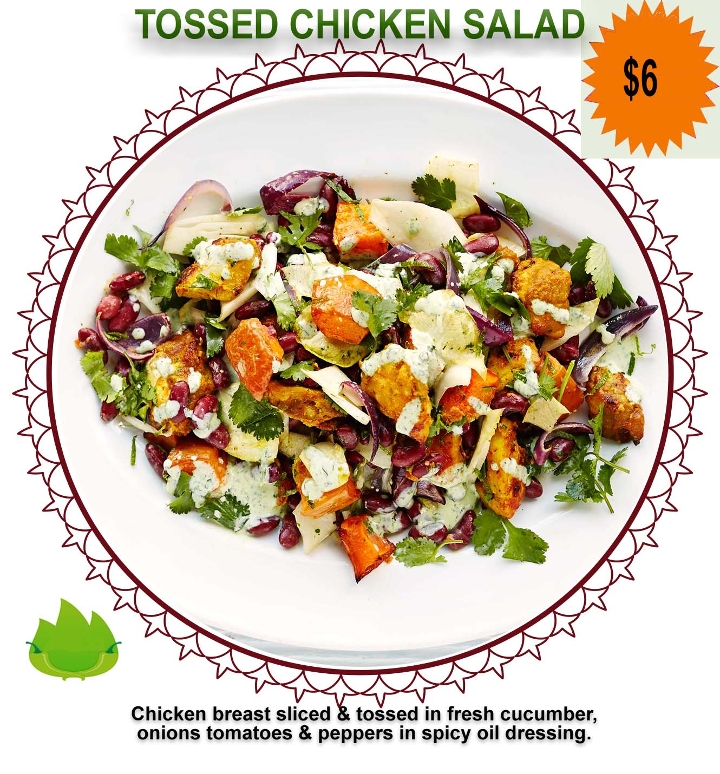 Order Tossed Chicken Salad food online from Dakshin Indian Bistro - N Hamilton Rd store, Columbus on bringmethat.com