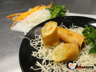 Order 102. Veggie Spring Rolls food online from China Express store, Chicago on bringmethat.com