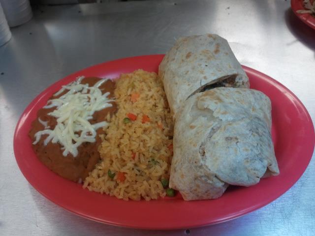 Order Beef Burrito food online from Whata Taco Authentic Mexican Food store, Country Club Hills on bringmethat.com