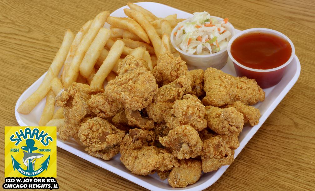 Order Catfish Nuggets Dinner food online from Sharks Fish & Chicken store, Chicago Heights on bringmethat.com