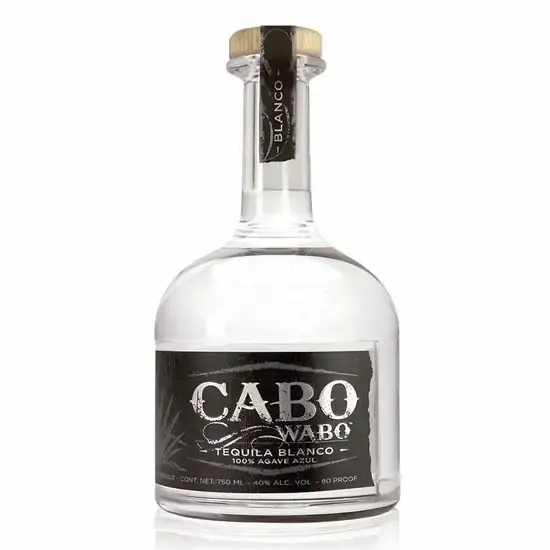 Order Cabo Wabo Blanco, 750mL tequila (40.0% ABV) food online from Mimi Liquor store, Joliet on bringmethat.com