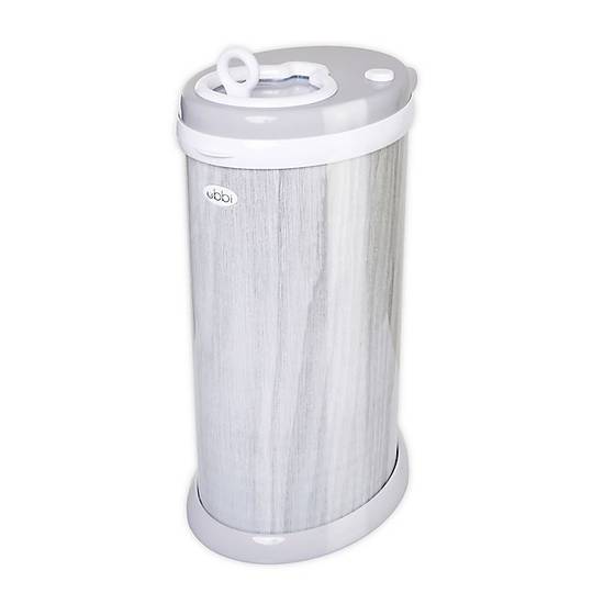 Order Ubbi® Diaper Pail in Grey Wood Grain food online from Buybuy Baby store, Whitehall on bringmethat.com