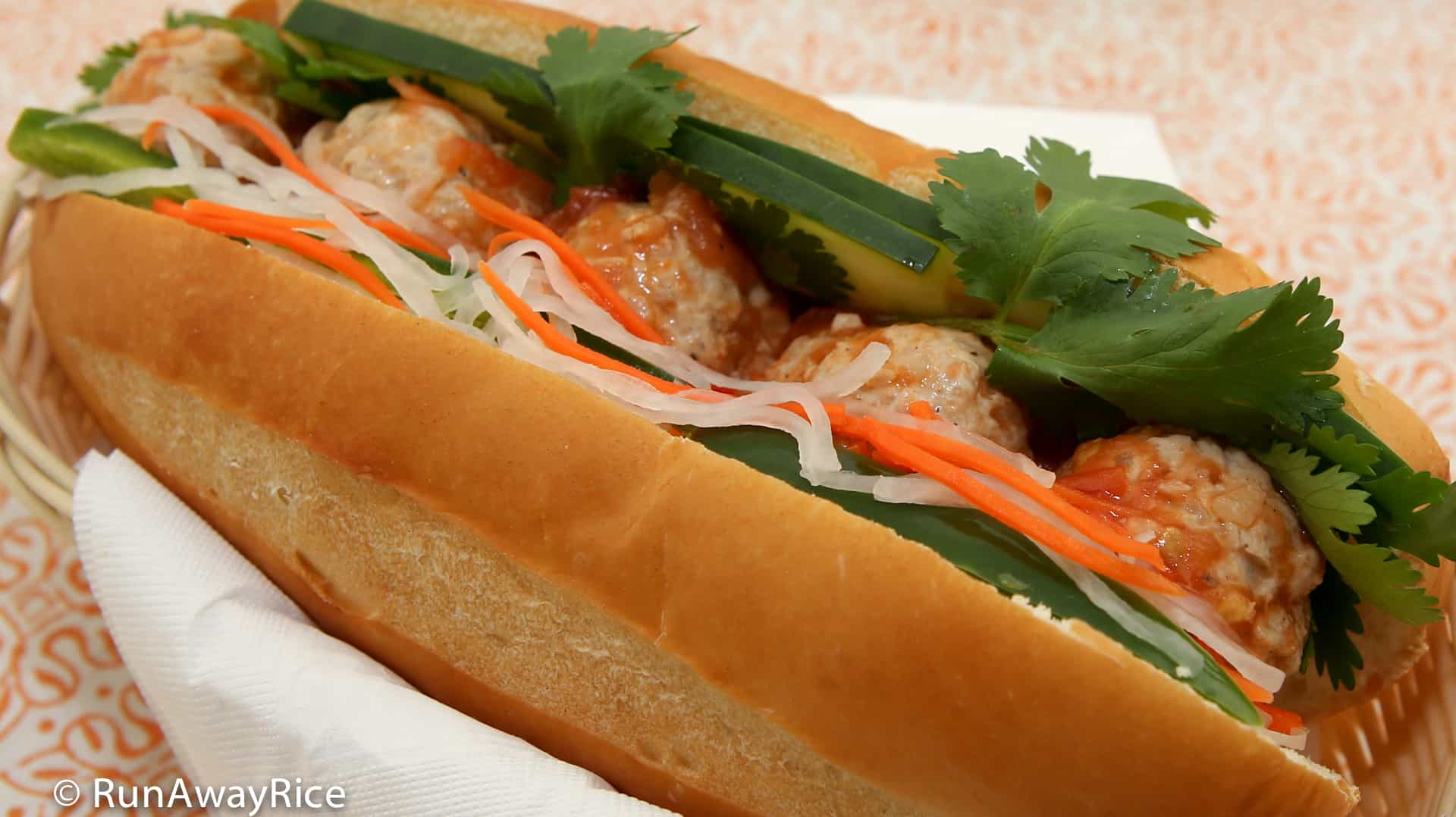 Order 6. Meatball Sandwich food online from Little Saigon Deli store, San Francisco on bringmethat.com
