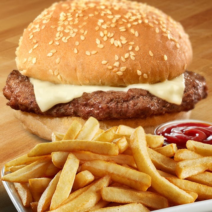 Order Hamburger with Fries - Hamburger with Fries food online from Papa Gino's store, Easton on bringmethat.com