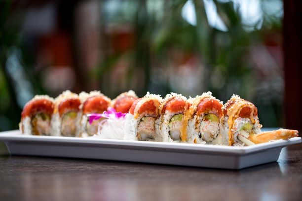 Order Fire Crunch Roll - 8 Pieces food online from Show Ramen store, La Verne on bringmethat.com