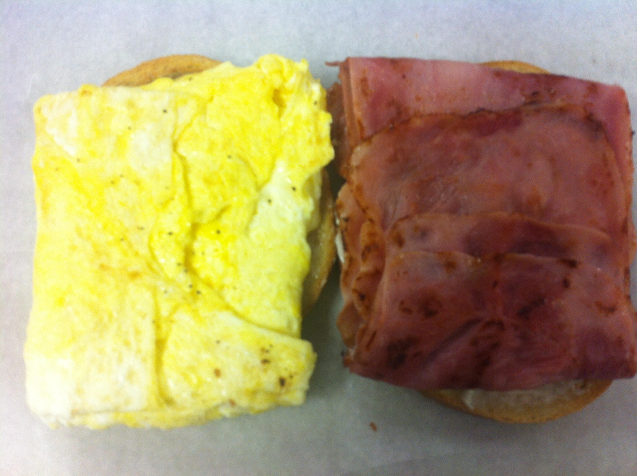 Order Small Ham with Egg Sandwich food online from New Tiny Hoagie Shop and Pizza store, Media on bringmethat.com
