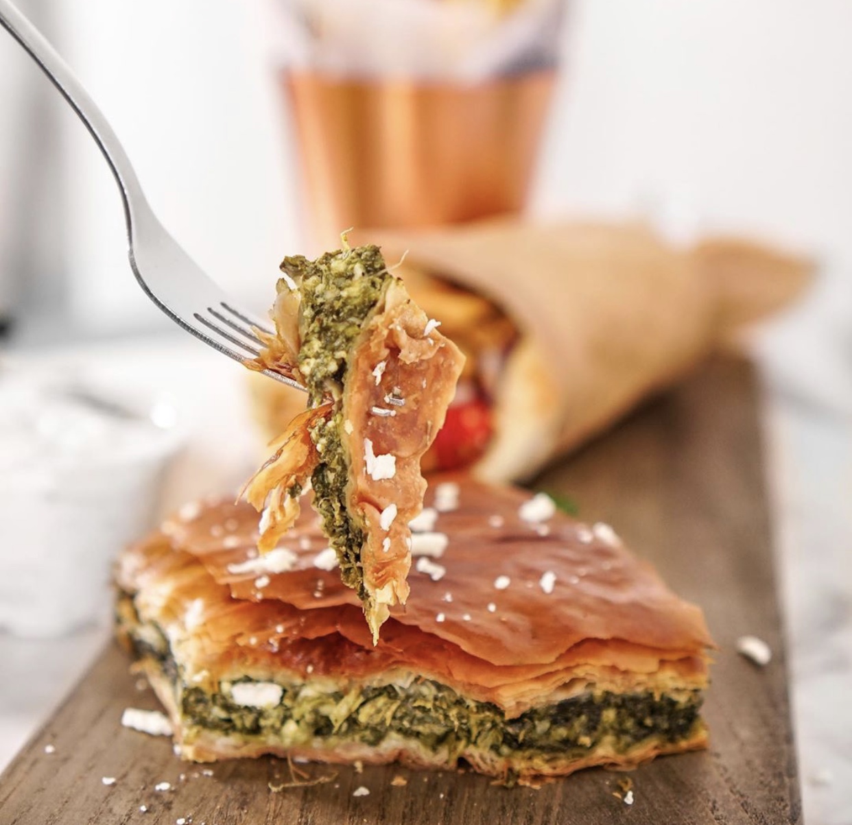 Order Spanakopita (Spinach Pie) food online from Souvlaki Authentic Greek store, Baltimore on bringmethat.com