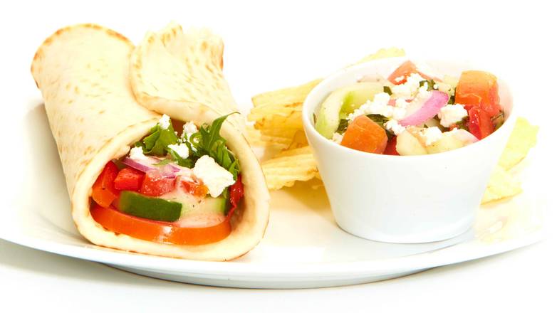 Order Greek Salad Gyro food online from Taziki Mediterranean Cafe store, Memphis on bringmethat.com
