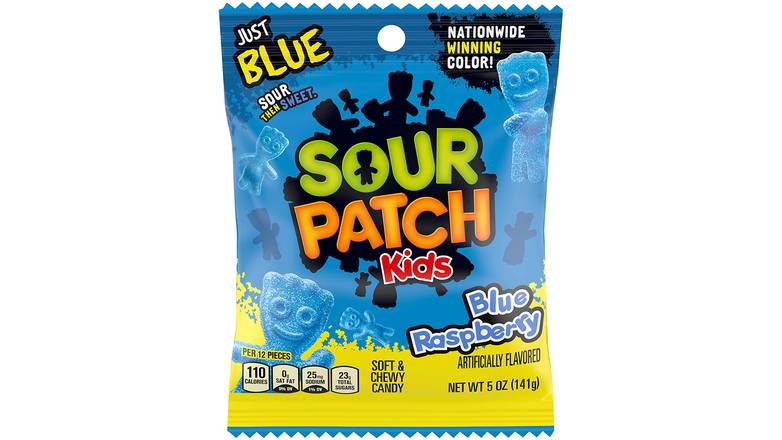 Order Sour Patch Kids Blue Soft Chewy Candy Bags Raspberry food online from Route 7 Food Mart store, Norwalk on bringmethat.com