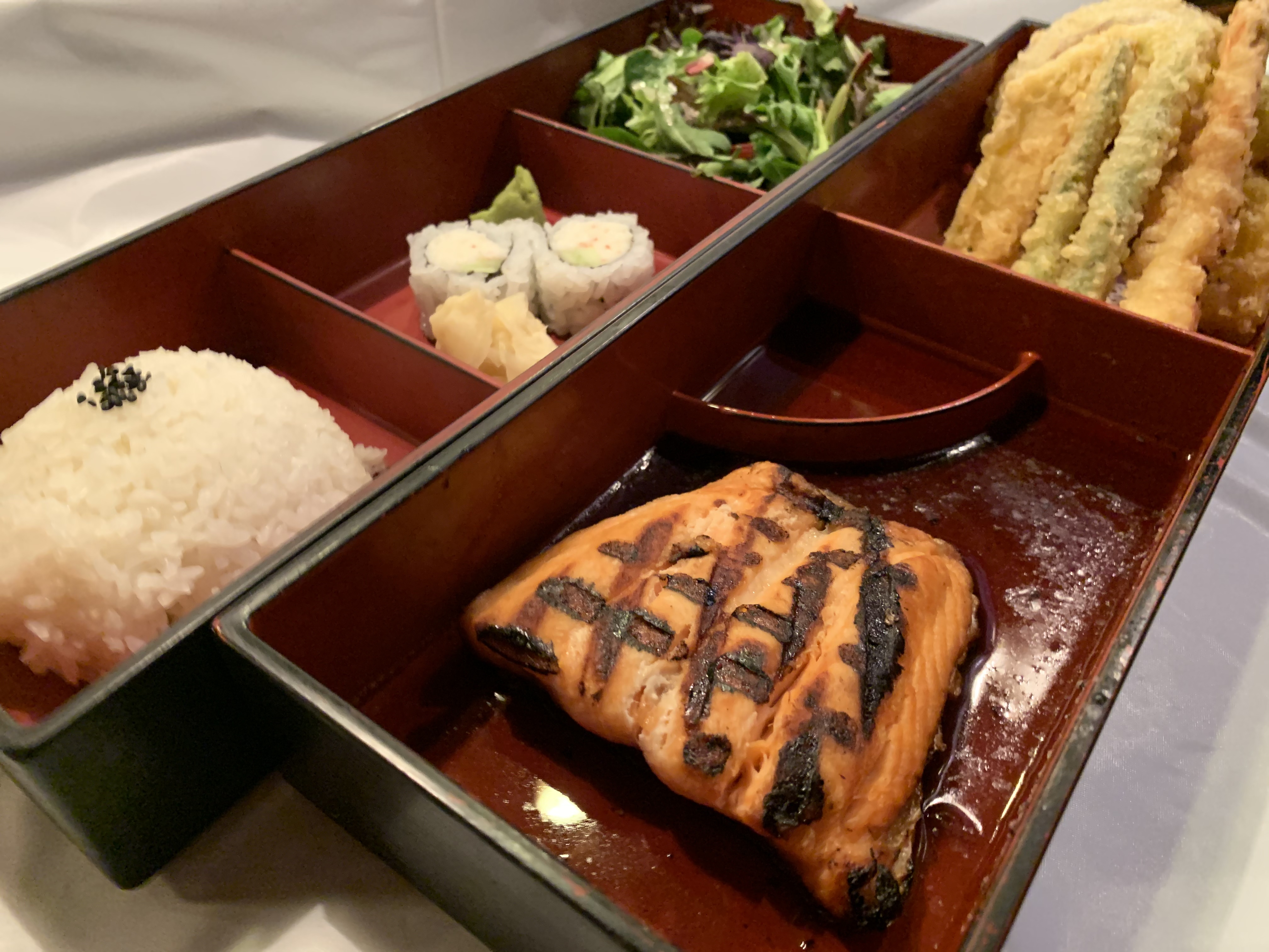 Order Grilled Fish Bento Plate food online from Kaori Sushi store, Fullerton on bringmethat.com