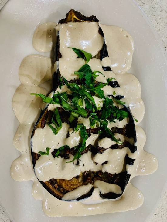 Order Eggplant with Tahini food online from Sunflower Cafe store, Lawrence on bringmethat.com