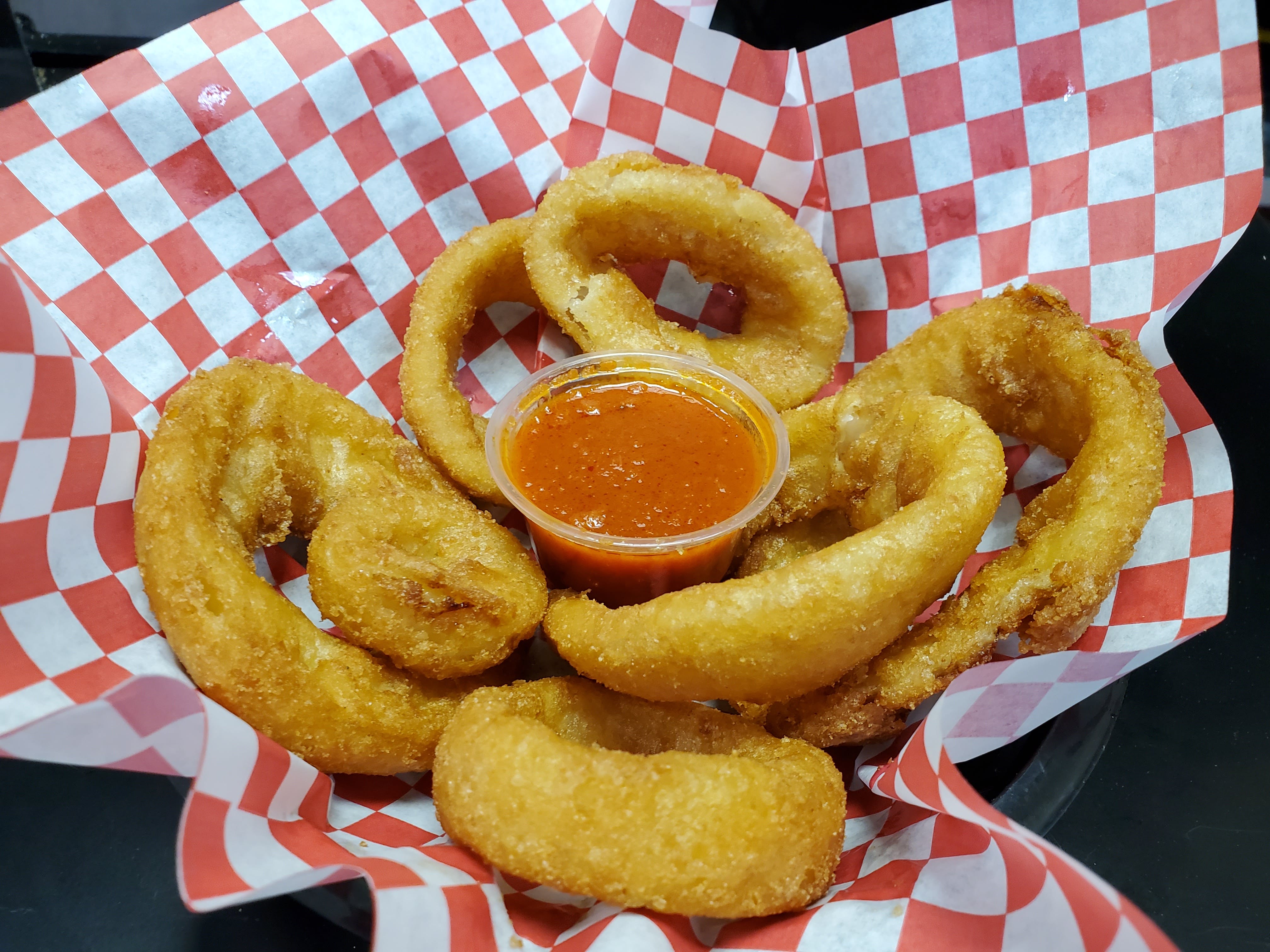 Order Onion Rings - Appetizer food online from Alfredo Pizza store, Carlisle on bringmethat.com