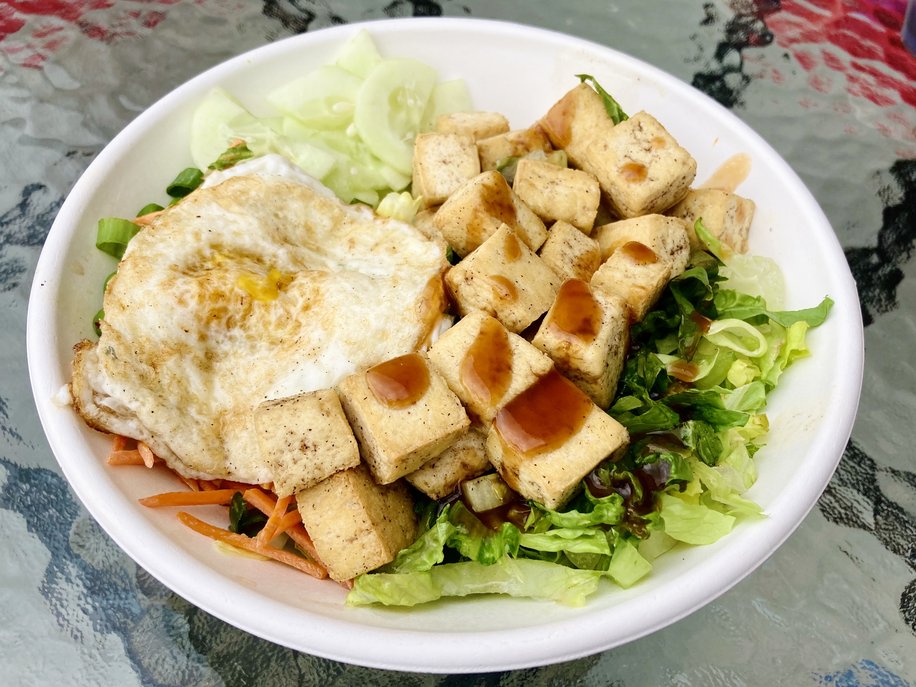 Order Pan Fried Tofu Bowl - Melody Harmonizer food online from Chilgogi Korean Bbq store, Greenwood Village on bringmethat.com