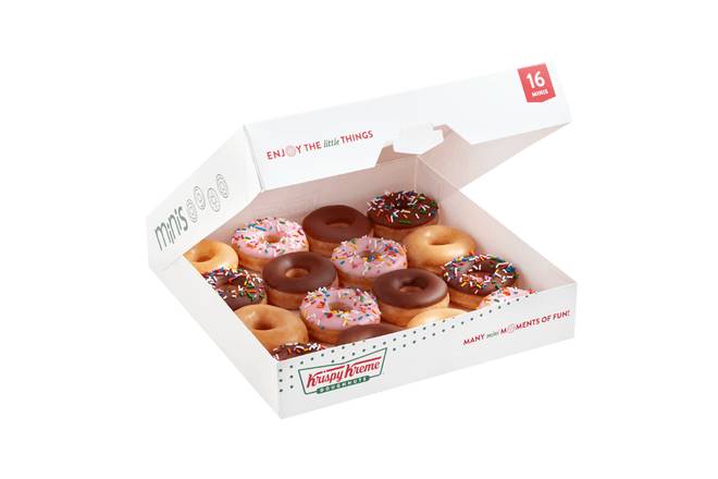 Order 16 Count Assorted Minis food online from Krispy Kreme store, Chicago on bringmethat.com