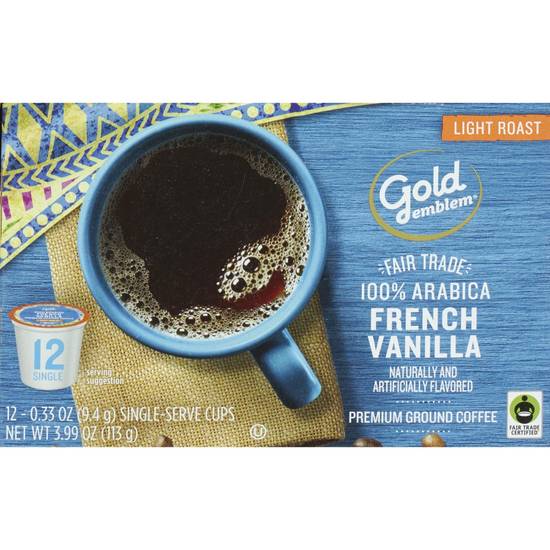 Order Gold Emblem Fair Trade French Vanilla Premium Ground Coffee Single-Serve Cups, 12 CT food online from Cvs store, Killeen on bringmethat.com