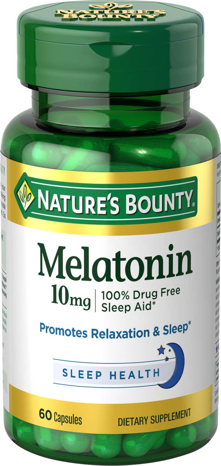 Order Nature's Bounty Melatonin Sleep Aid Capsules - 10mg, 60 ct food online from Rite Aid store, MILLER PLACE on bringmethat.com