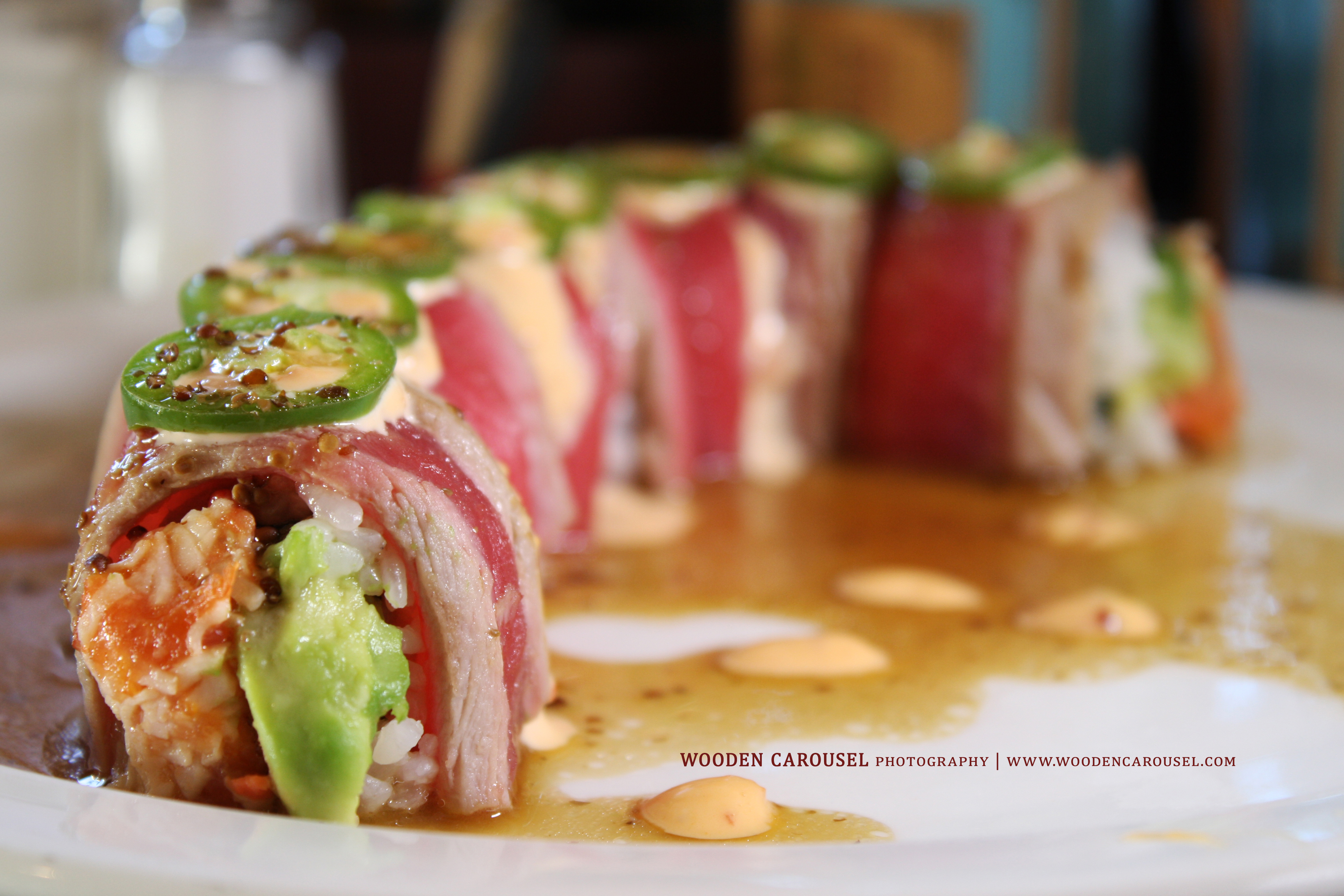 Order Spicy Rain Tuna Roll food online from Crazy Tokyo Sushi store, Woodland Hills on bringmethat.com