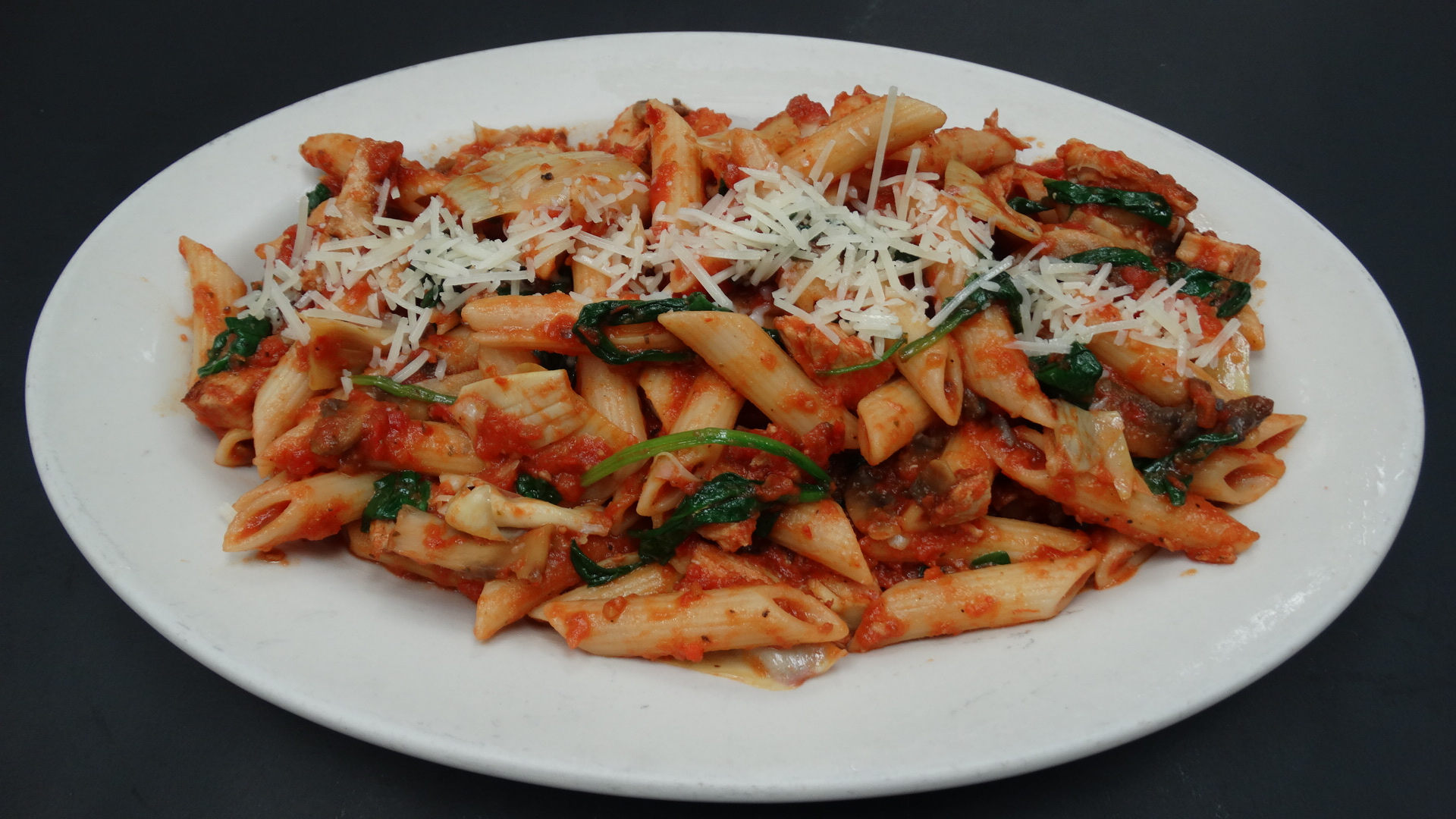 Order Chicken Spinach Penne food online from Di Marcos Pizza store, Santa Clarita on bringmethat.com