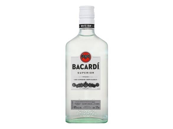 Order BACARDÍ Superior White Rum - 375ml Bottle food online from Josh Wines & Liquors Inc store, New York on bringmethat.com