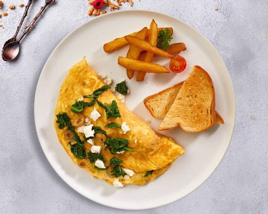 Order Spinach Omelette food online from The Breakfast Grubbery store, Davison on bringmethat.com