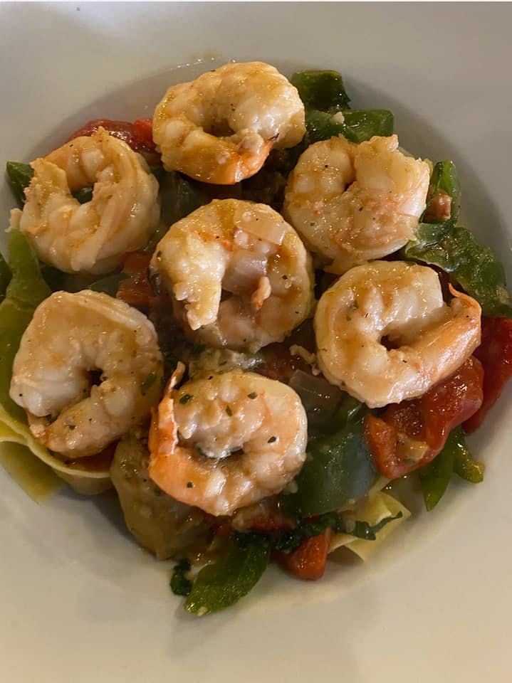 Order Grilled Shrimp Salad - Salad food online from Pompilio Pizzeria & Restaurant store, Westwood on bringmethat.com