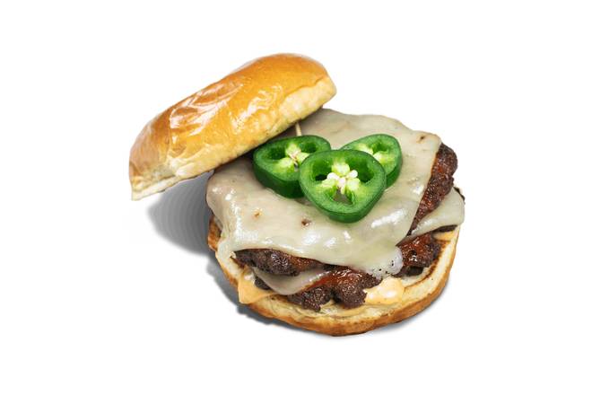 Order Four Alarm Burger food online from $5 Burgers store, Plymouth on bringmethat.com