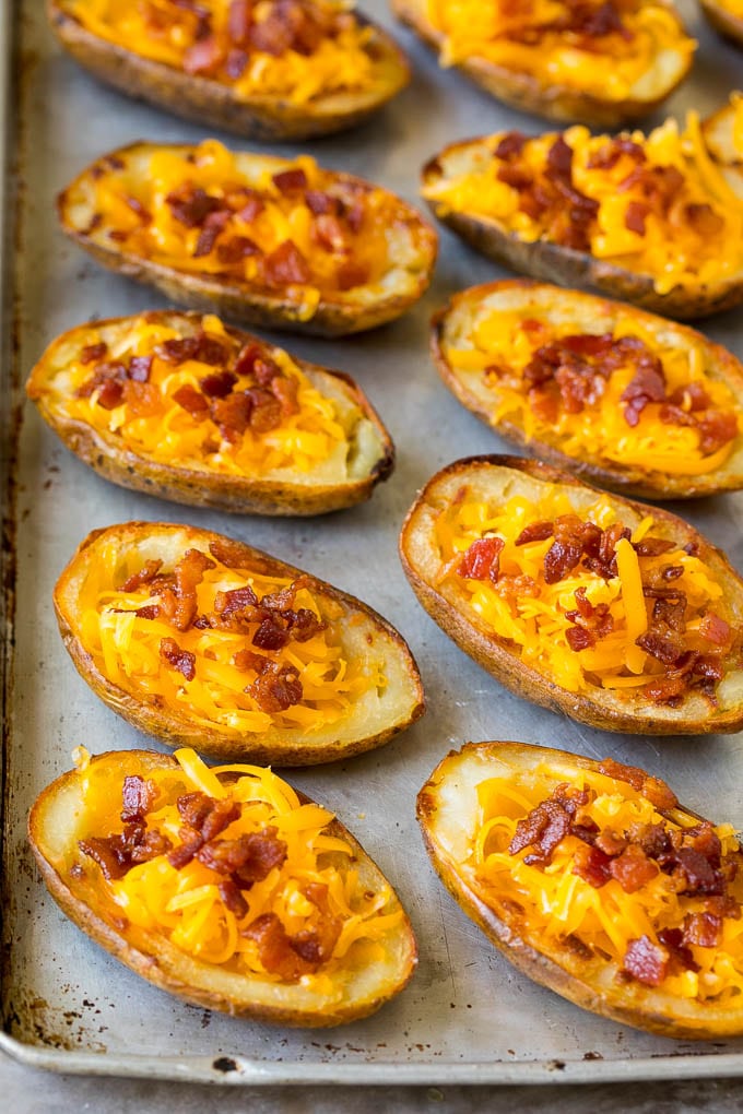 Order 6 Piece Potato Skins food online from Mr Pizza store, Van Nuys on bringmethat.com
